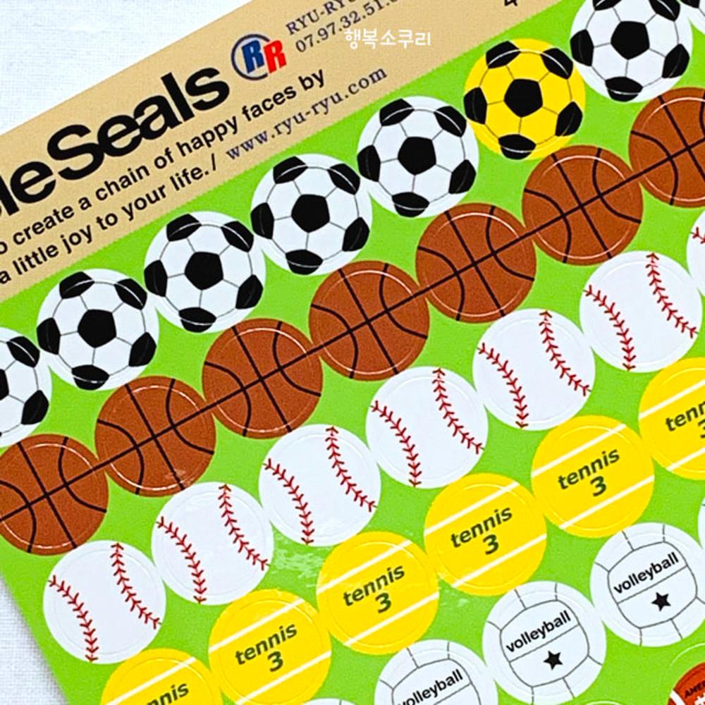 류류 써클씰 공 스티커