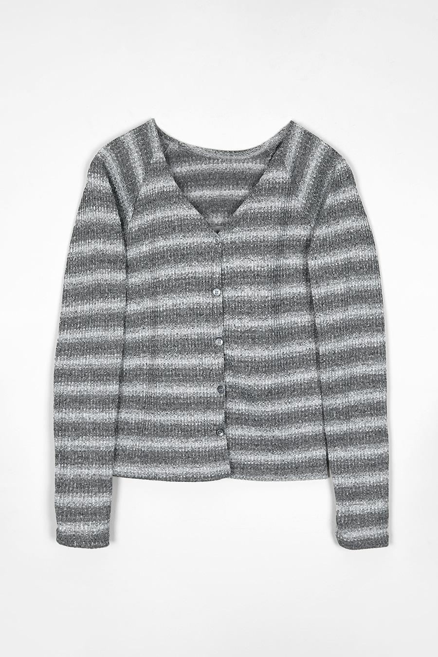 베르크서울 BLUR STRIPE CARDIGAN