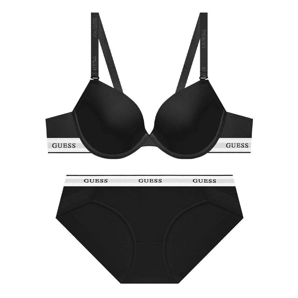 [6Colors] 화이트밴딩 스탠다드 브라 팬티 세트