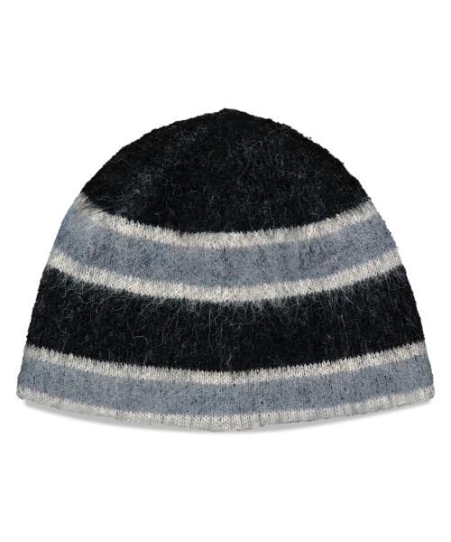 HAIRY STRIPE BEANIE BLACK(MG2FFMAB36A)