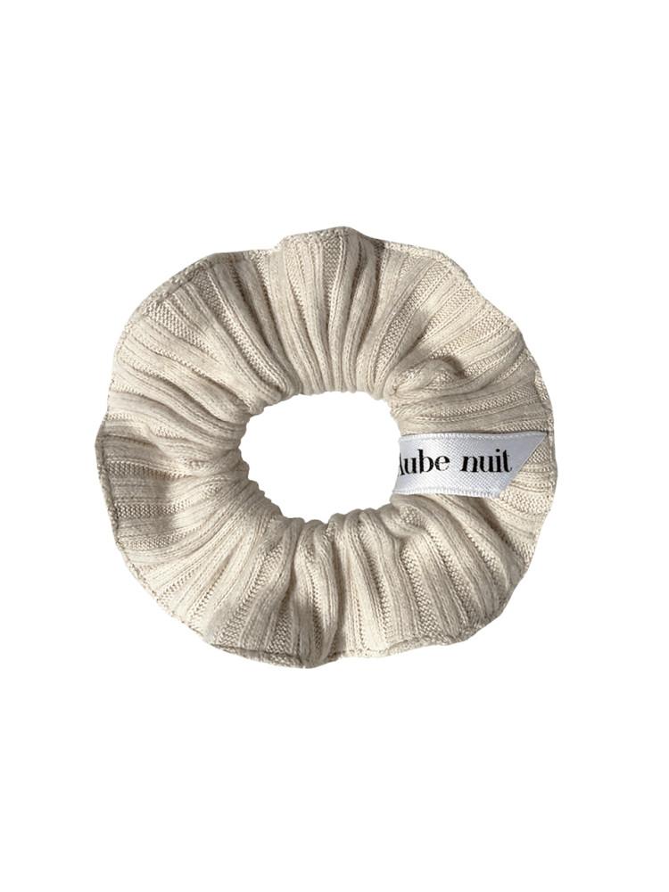 소프트 니트 러플 스크런치 아이보리 S