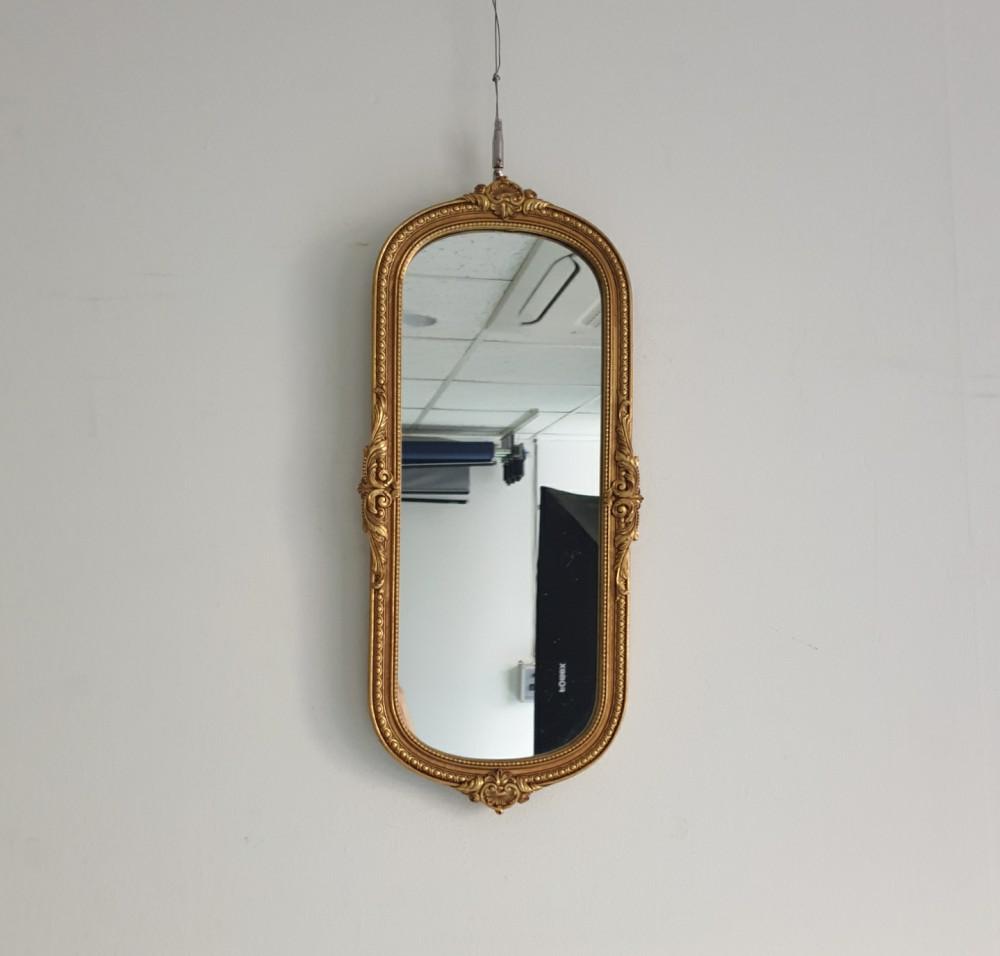 클래식 10 빈티지 엔틱 라운드 골드 벽걸이 거울 카페 벽 소품샵