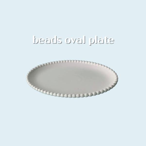 Beads oval plate