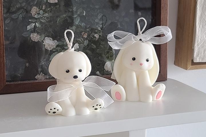 토끼 강아지 고양이 캔들 무료 선물 포장