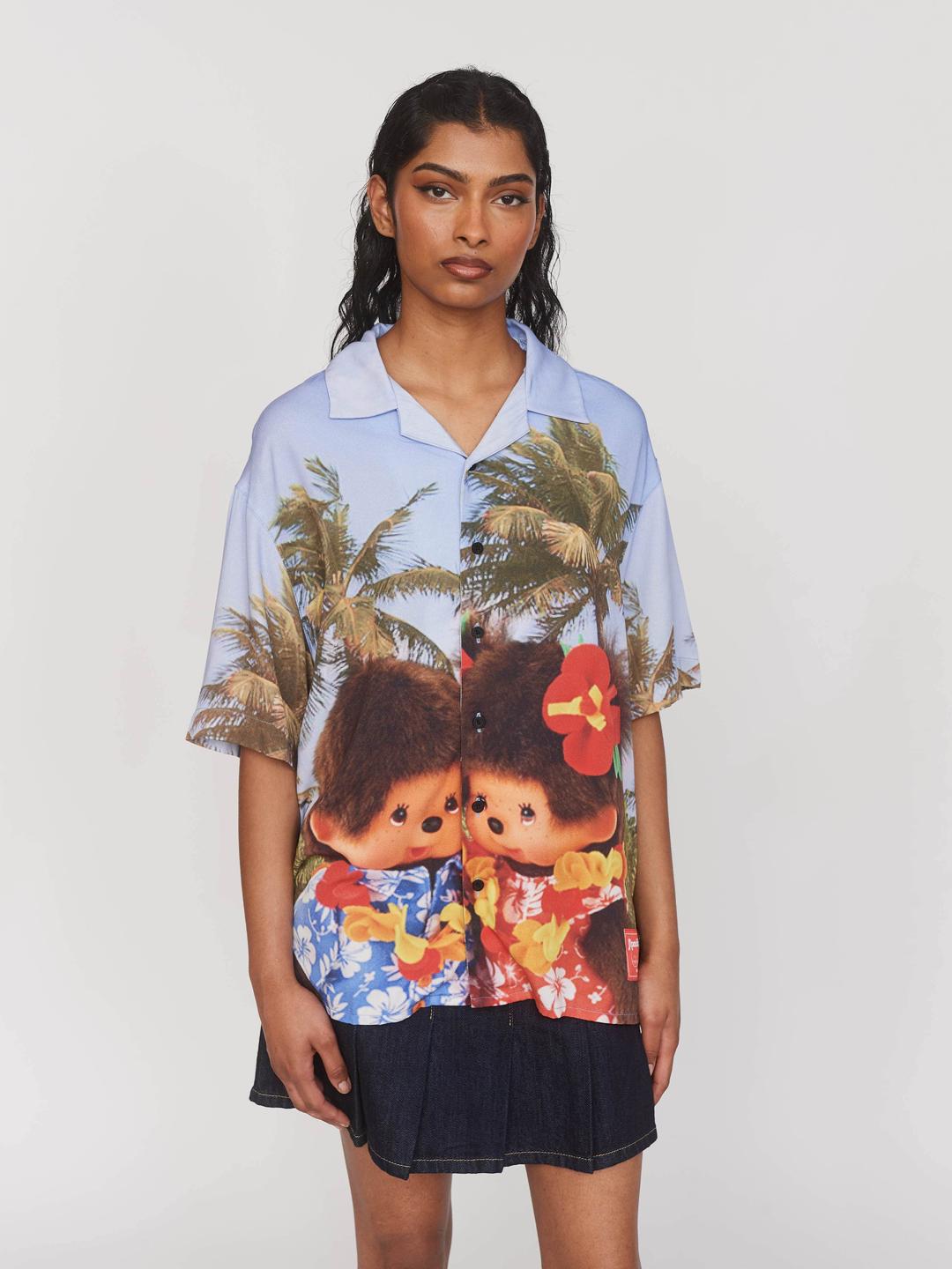 Monchhichi x Lazy Oaf Holiday Bowling Shirt - XS