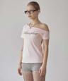 Hook Me Up Layered Tee Pale Pink