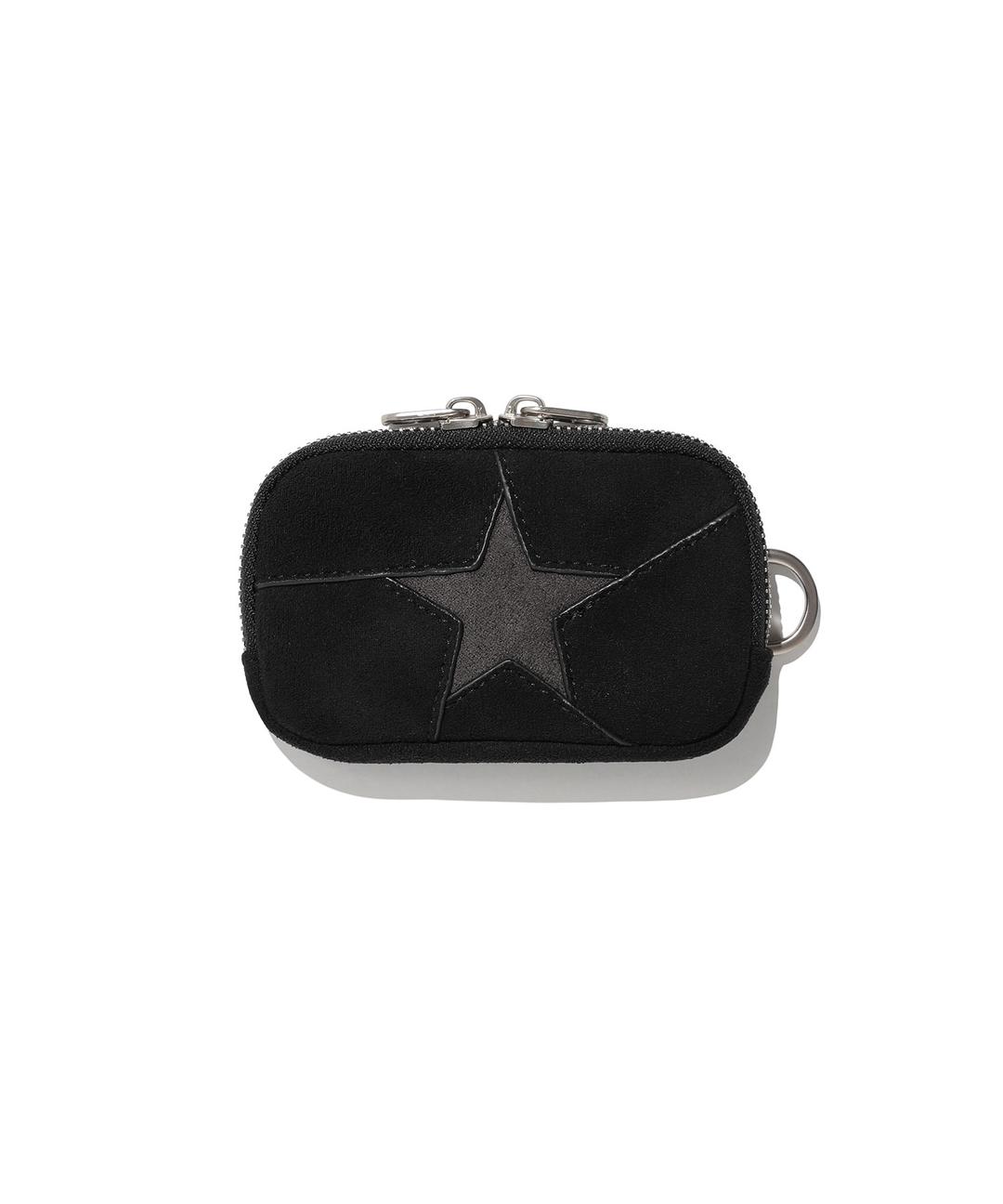suede one star wallet_black