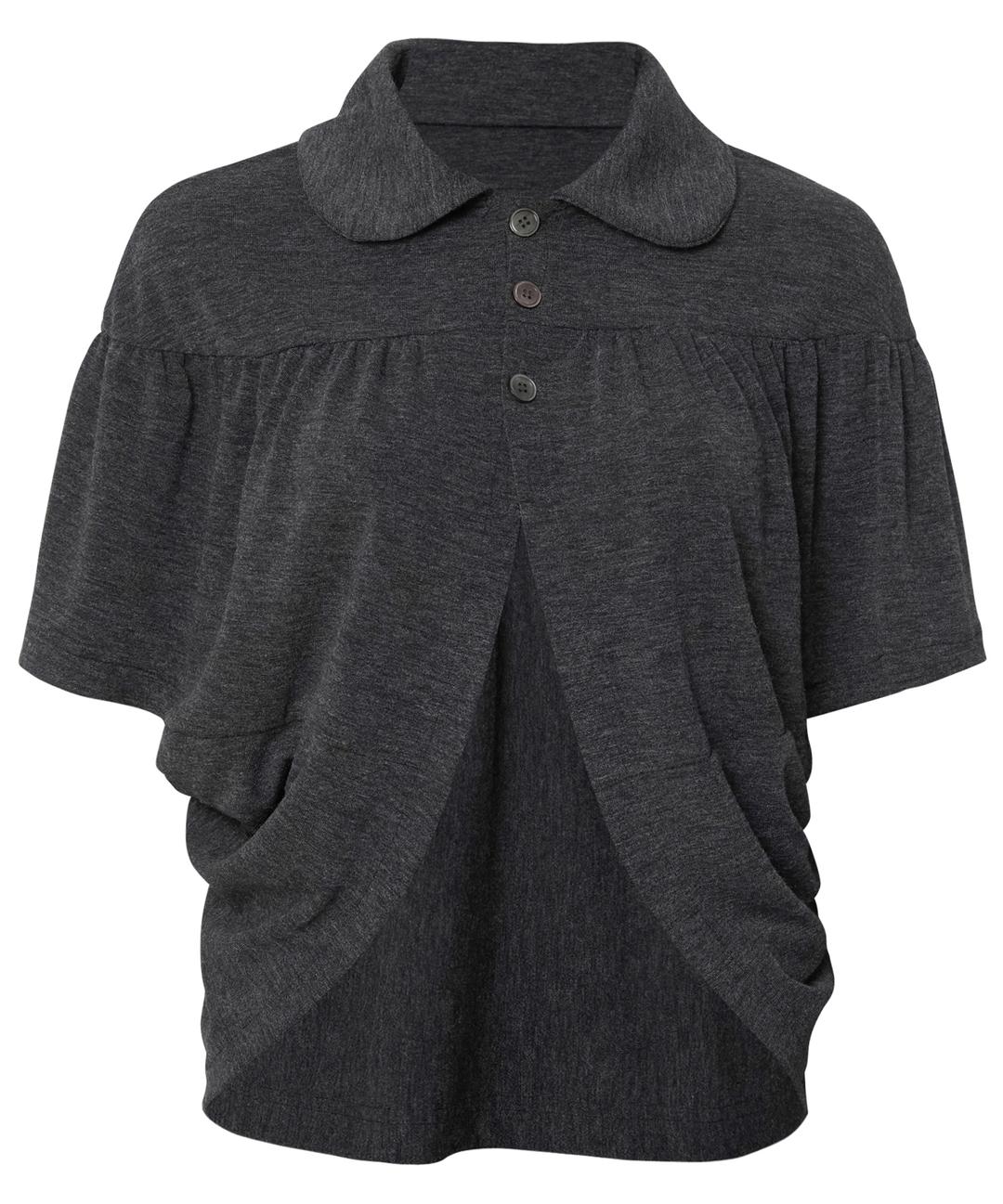 Cape Draped Cardigan (FL-048_Charcoal)