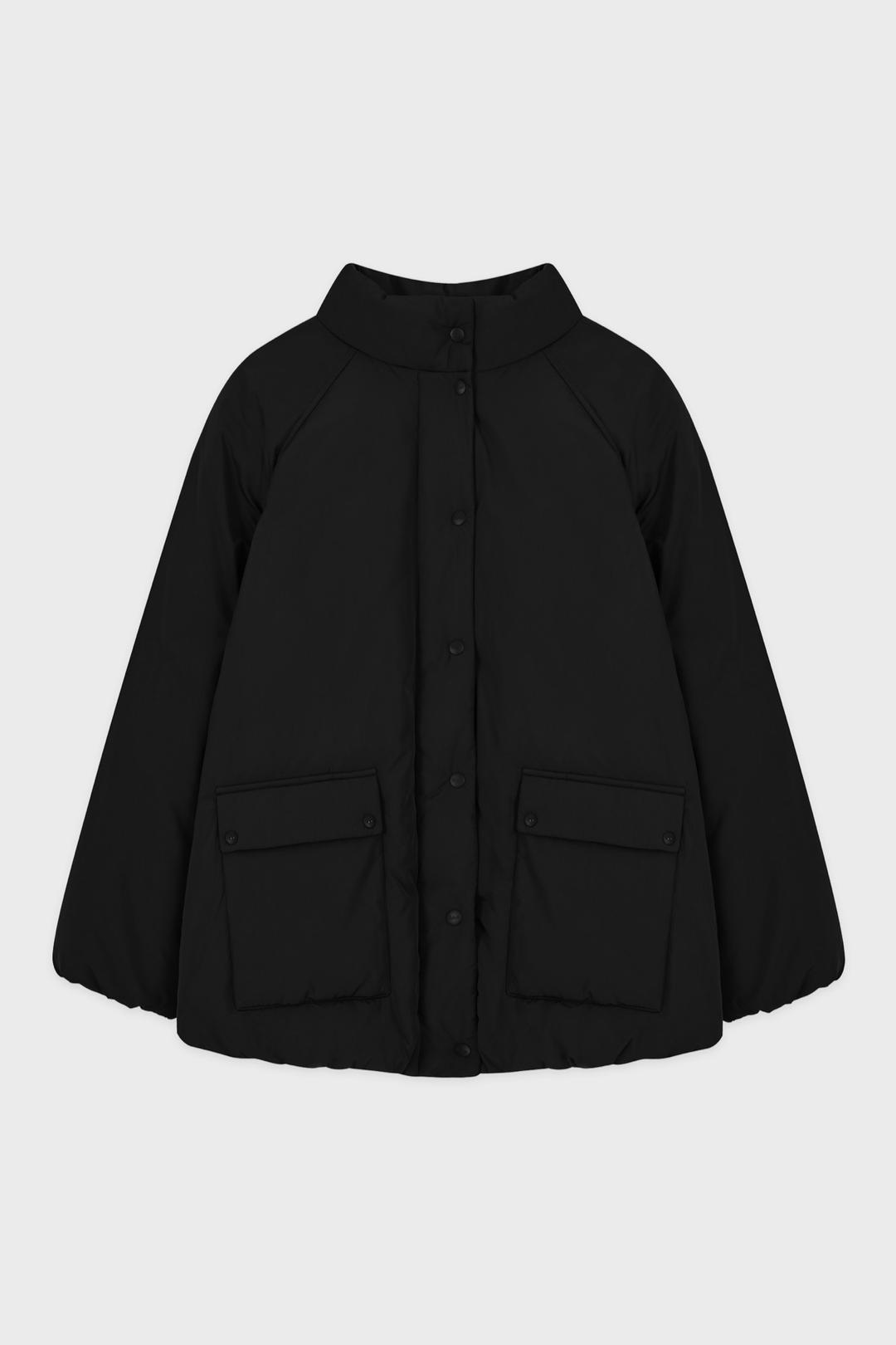 Raglan Half Down Jacket (Black)