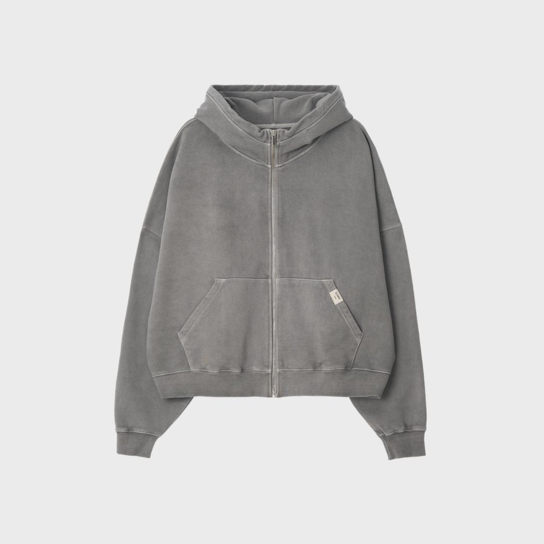 G CLASSIC WASHED BOXY ZIP UP (GRAY)