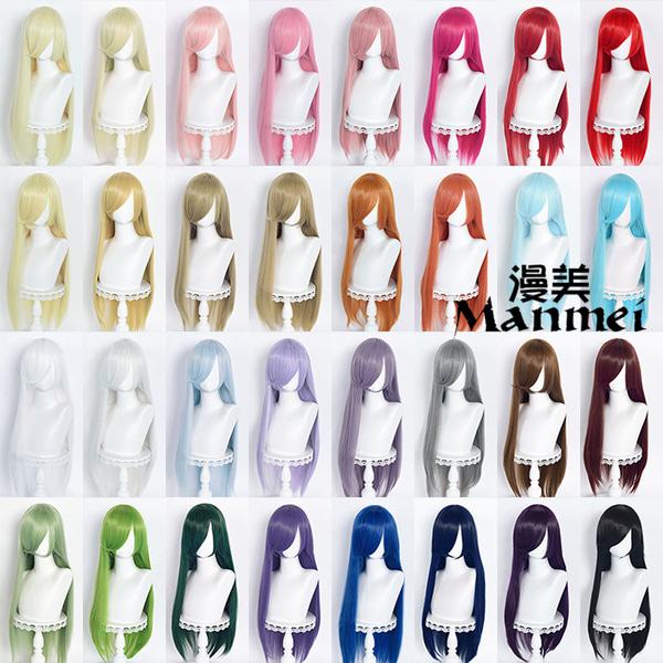 코스프레 80cm 긴머리 장발 가발 모음 (33컬러)