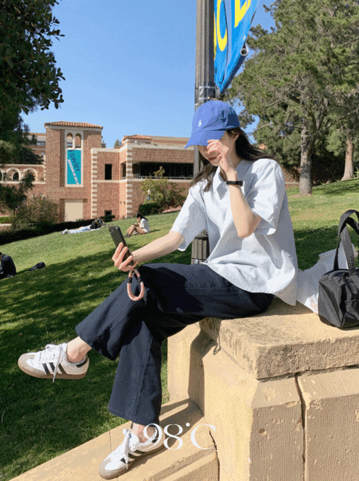 [98project/주문폭주] 오키 썸머 다크네이비 와이드팬츠 - 4 size