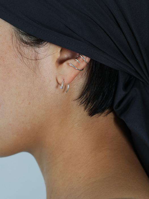 Contour stone earcuff