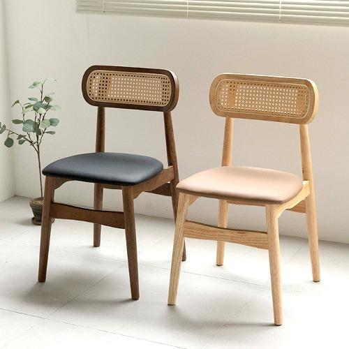 CLC490 케이브 체어라탄 감성 카페 인테리어 의자 목재 우드 식탁 곡목 체어
