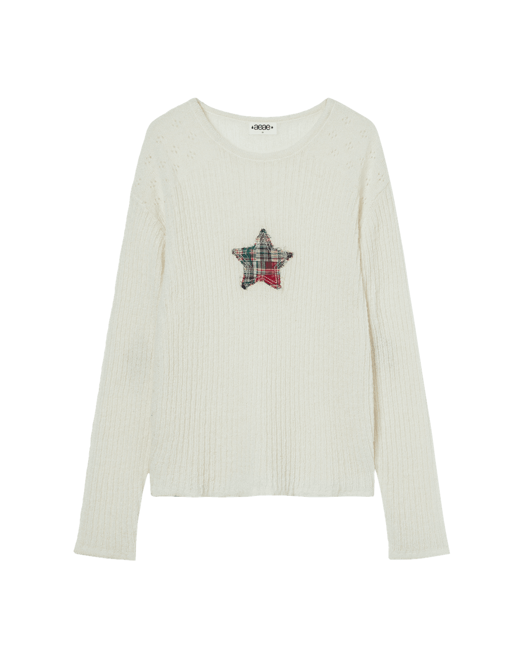 SHEER APPLIQUE KNIT [IVORY]