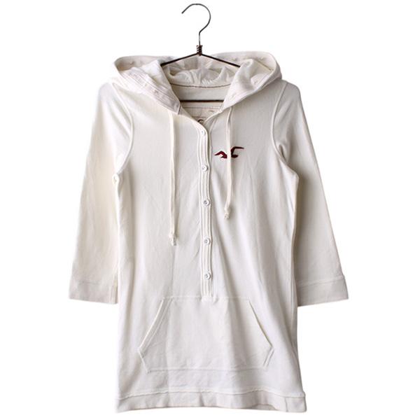 HOLLISTER빈티지3/4하프버튼코튼로고후디 / Women M