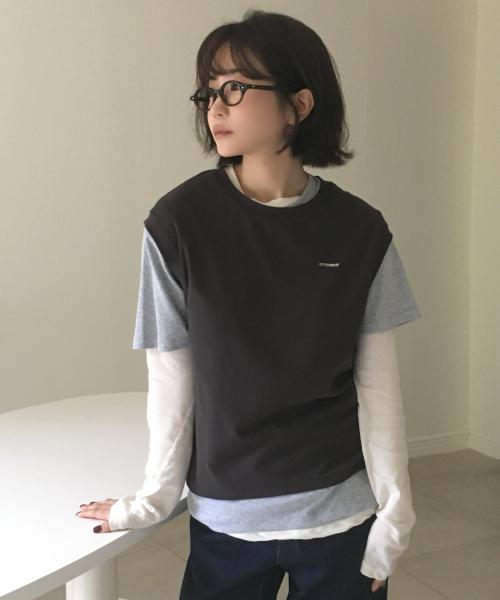 [3SET]레이어드 티셔츠 팩_CHARCOAL