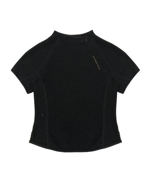 D.ok W01 Quarter Zip Crop Top ver.02 (BK)