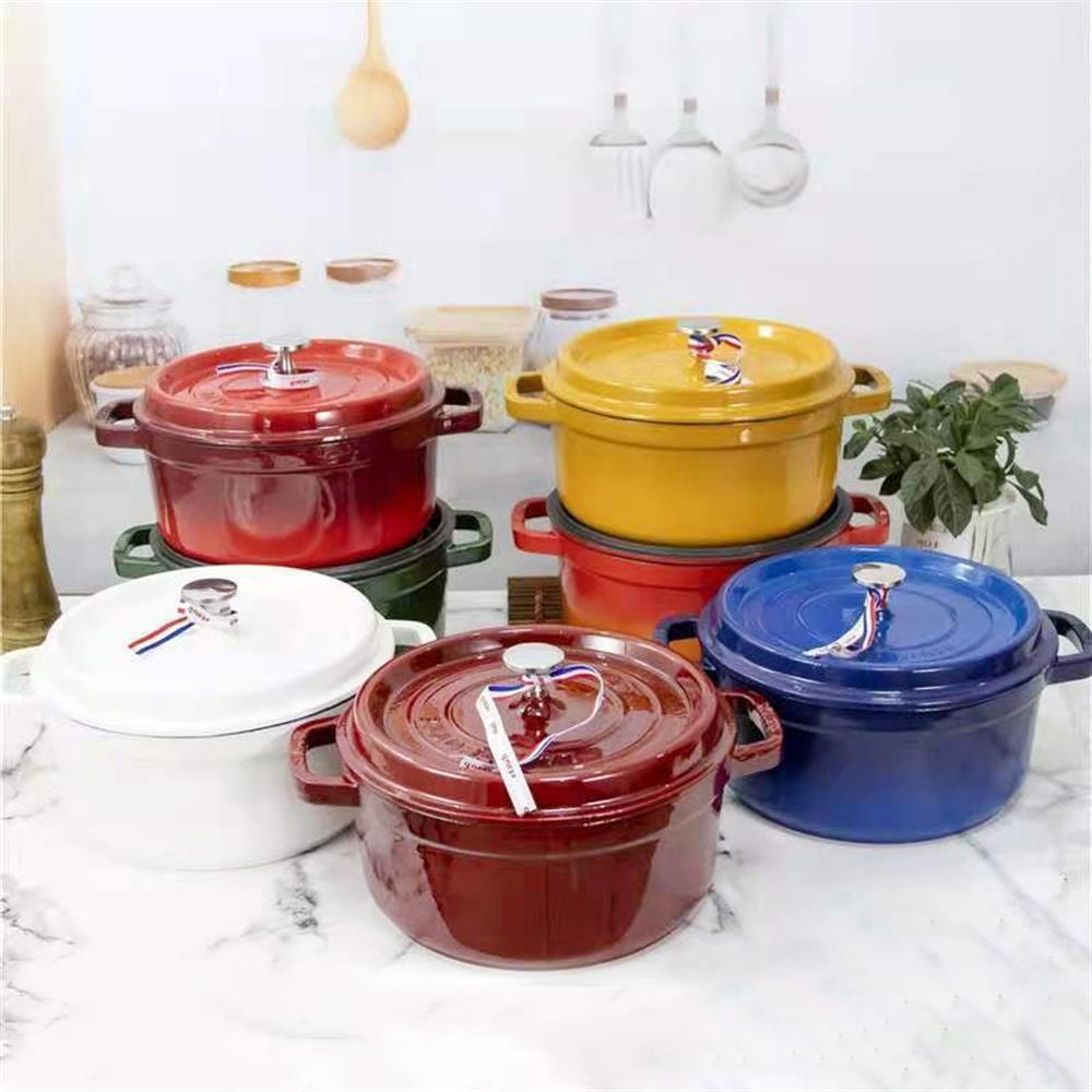 스타우브 원형 꼬꼬떼 주물 무쇠 법랑 냄비 솥밥 트러플화이트 18cm