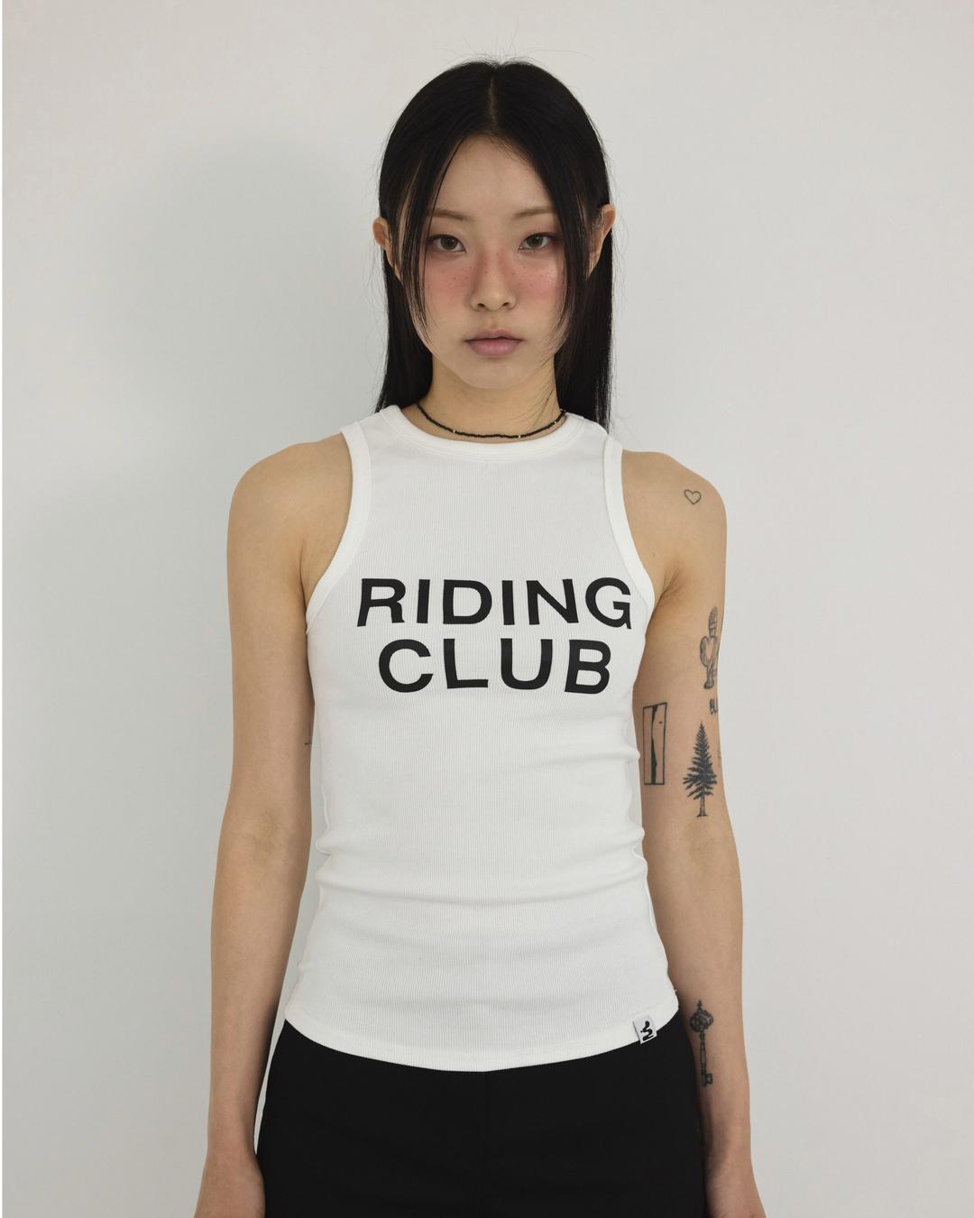 RIDING CLUB SLEEVELESS ( WHITE )
