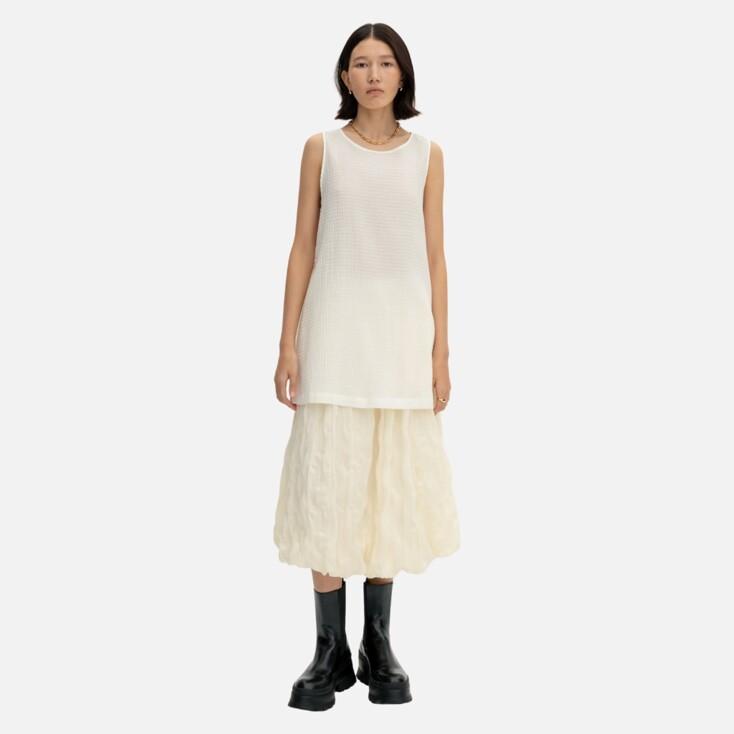 Crinkled Balloon Skirt (Lemon)