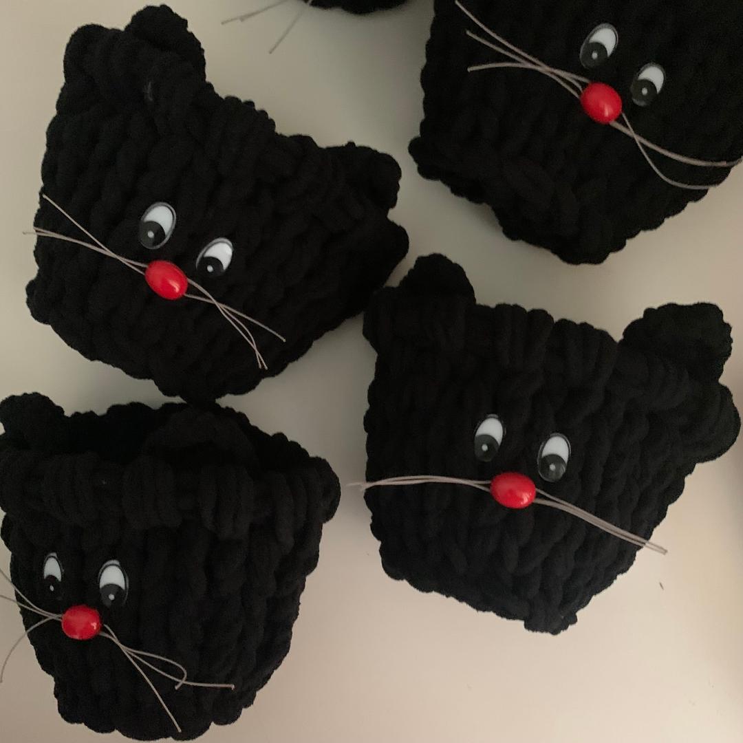 애니몰 보송바구니 _ Black Cat