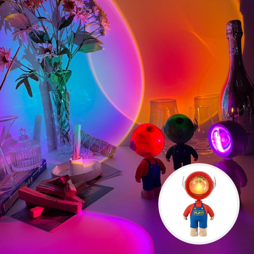 선셋조명 만달라키 우주인 마리오 오로라 귀여운 무드등 무지개 선셋 석양 무선