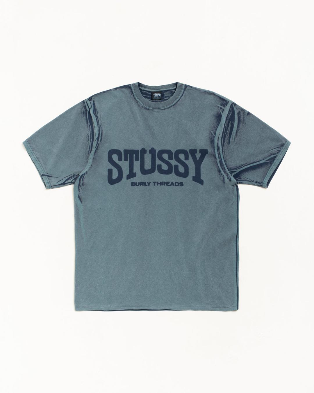 BURLY STONE WASHED TEE - Navy / S