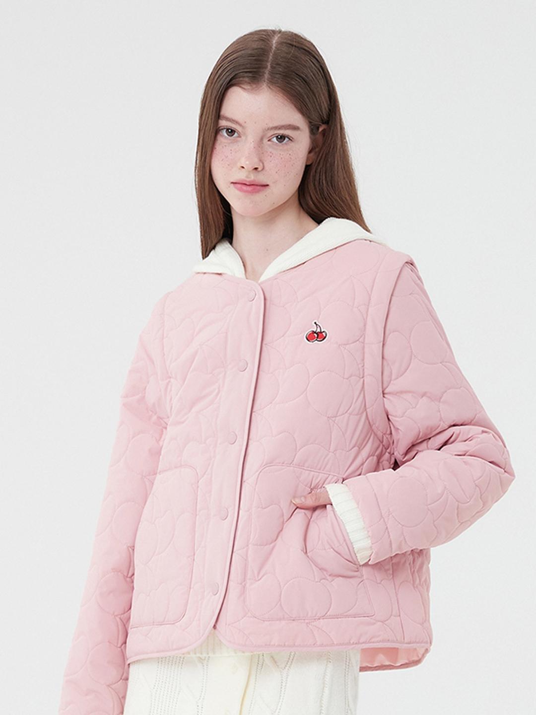 CHERRY PACKABLE QUILTING JACKET [PINK](10/19 예약발송)