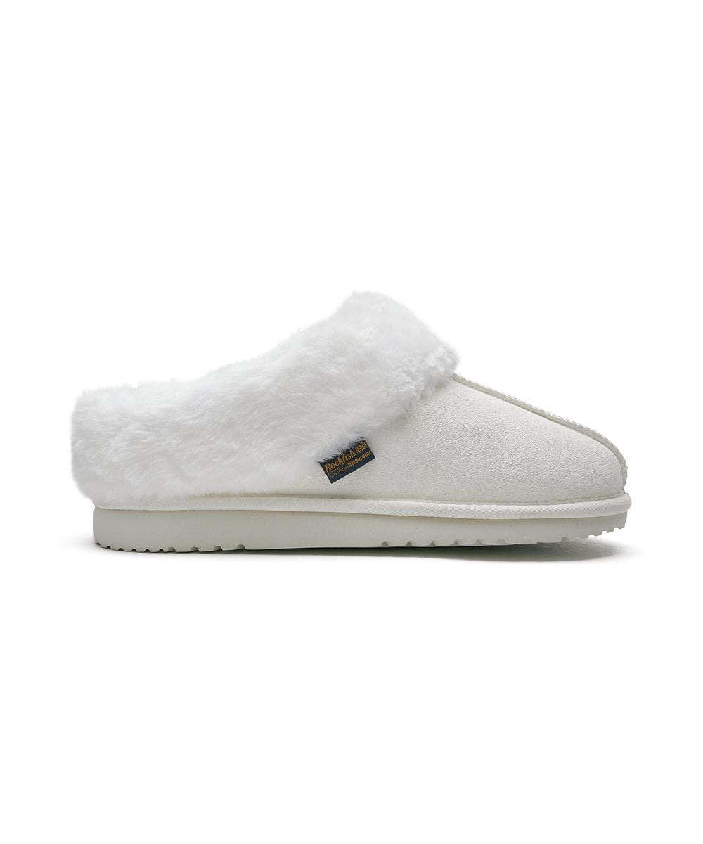 [NEW 10%] ORIGINAL WINTER FUR MULES - WHITE