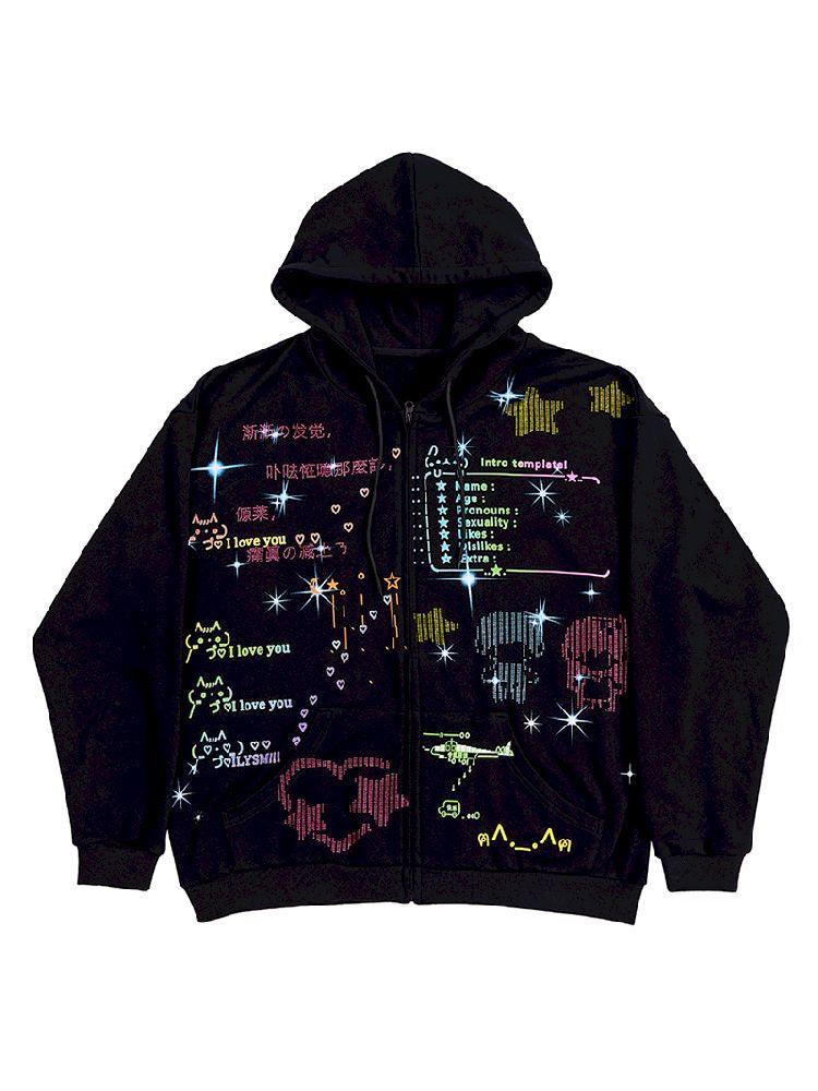 Sweatshirt with Martian rhinestones【s0000010502】