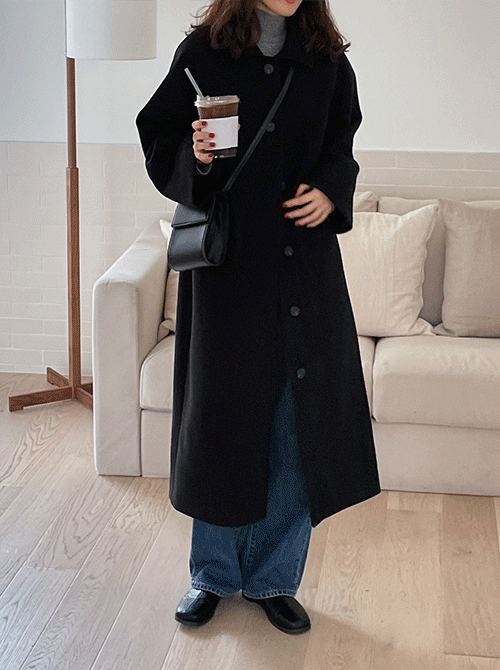 싱글 카라 맥시 롱 코트 (coat)