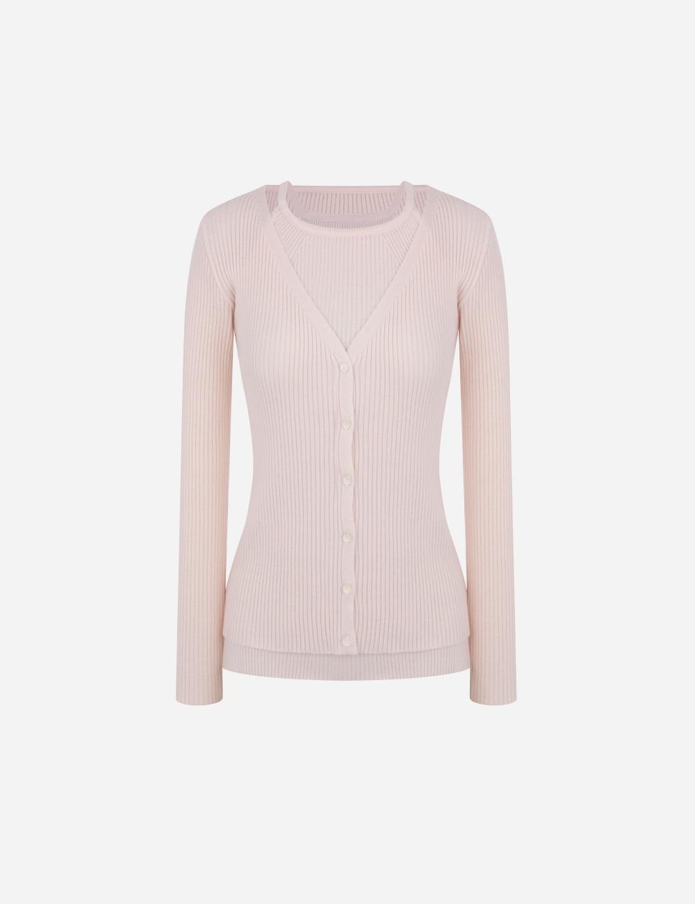 Halter Layered Cardigan Set