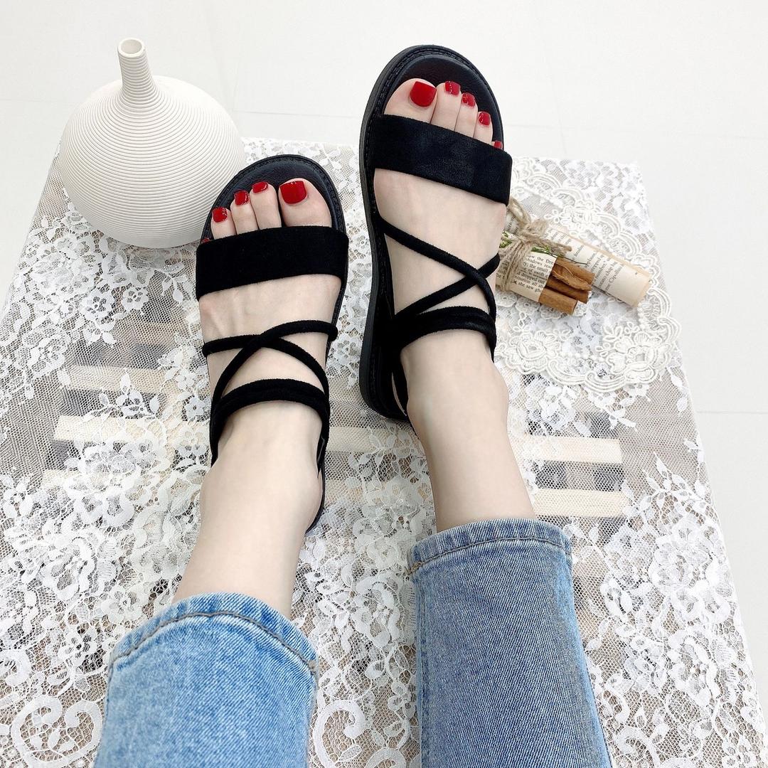 [가벼운샌들] 로지 엑스 크로스 스트랩 여름 샌들 1.5cm