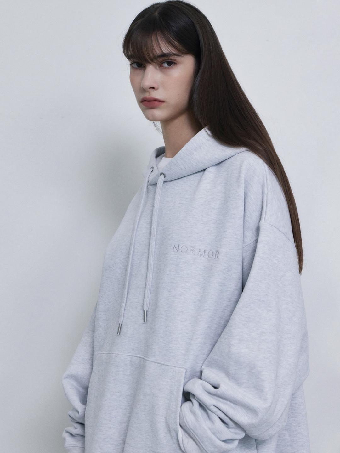 [김혜윤 착용] NORMOR(노머) Needlework Hoodie Gray