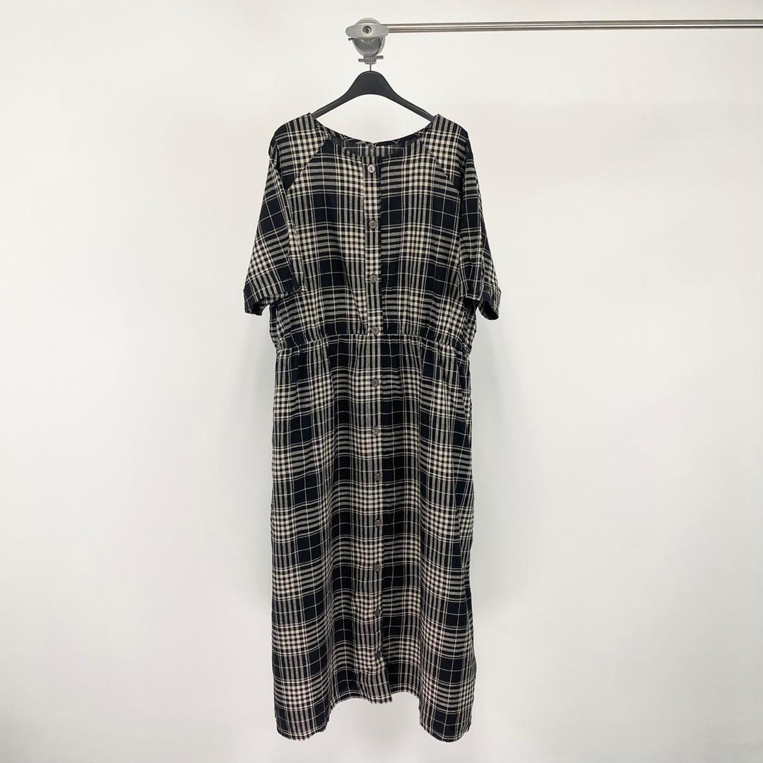 [중고] Brillage cotton linen blend oversize one piece 빈티지 원피스