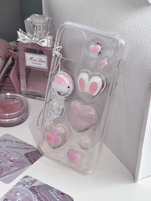 [S24입고!]🐰💗쫑긋귀 핑크토끼 레진케이스