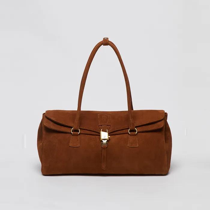 Luv lock duffle bag(Suede caramel)
