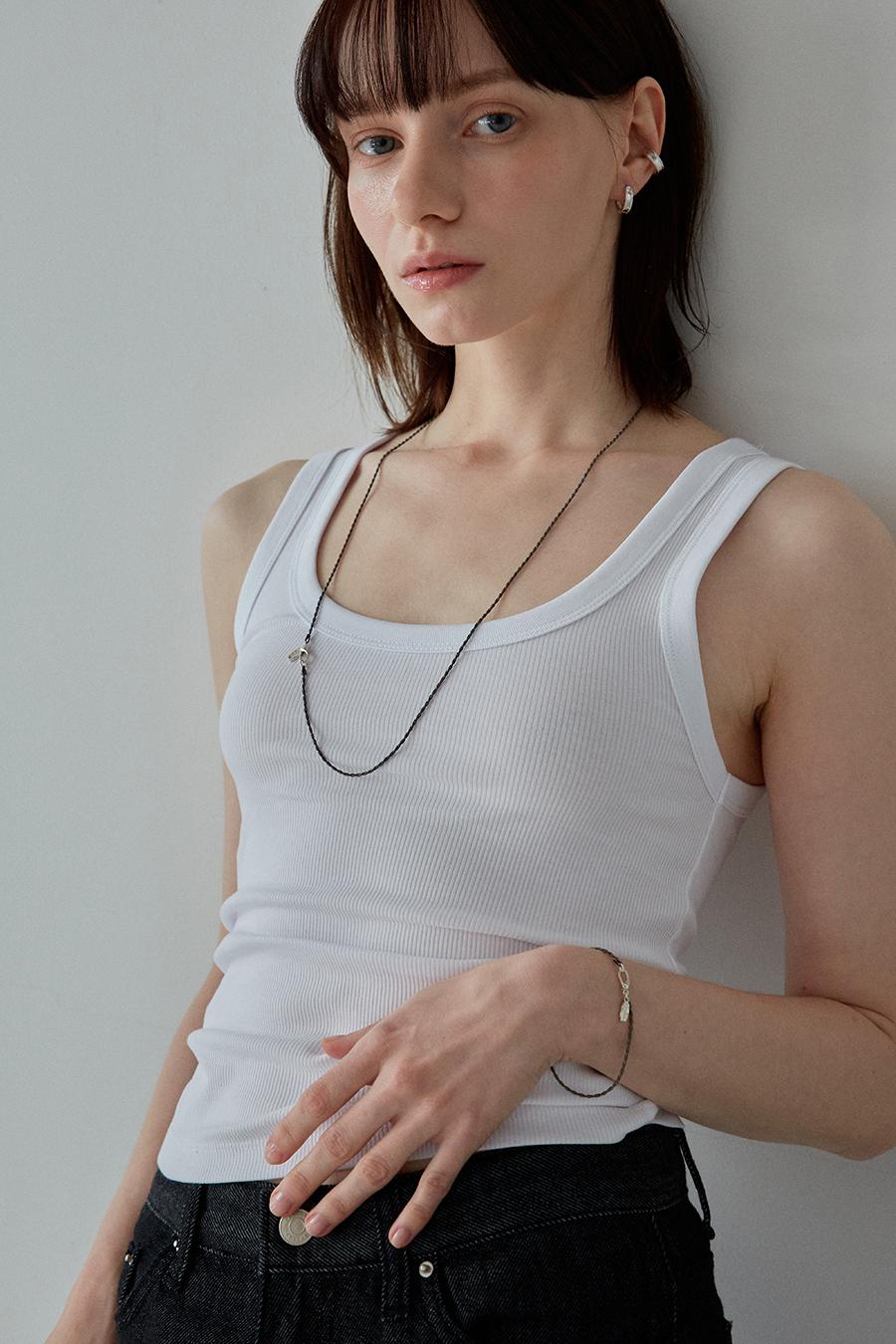 N.020/TWIST CHAIN NECKLACE(BLACK)