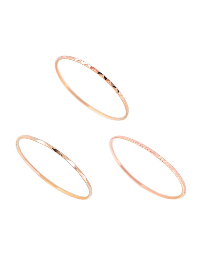 [밀튼스텔리] MiltonStelle 14K GOLD 레이어드 실반지 3종세트 MSJ-R11001RG