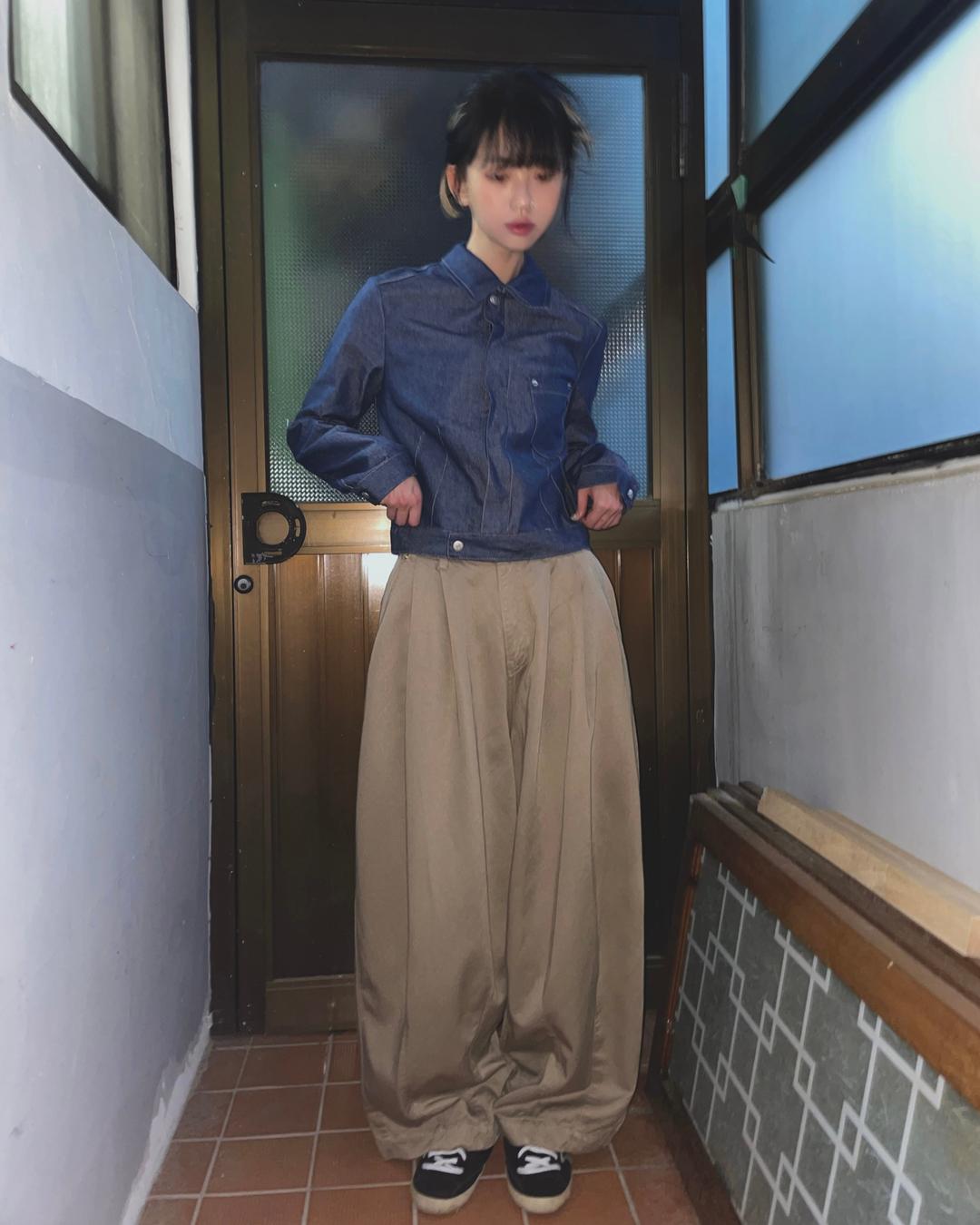 (3color) 타쿠 벌룬 와이드 코튼 다트 팬츠 (베이지,와인,차콜..)