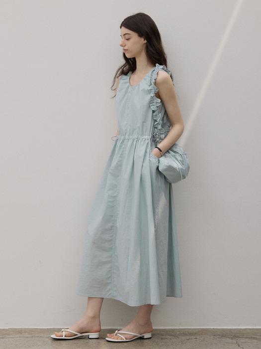 [숄더백 세트구성] SHIRRING SLEEVELESS DRESS 3 COLOR