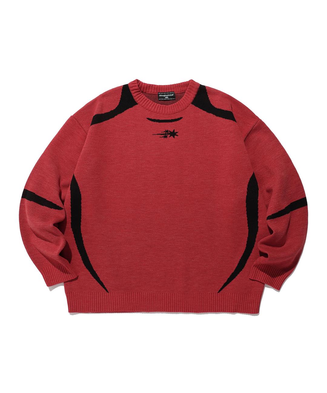 3STARS GK BIG KNIT[RED]