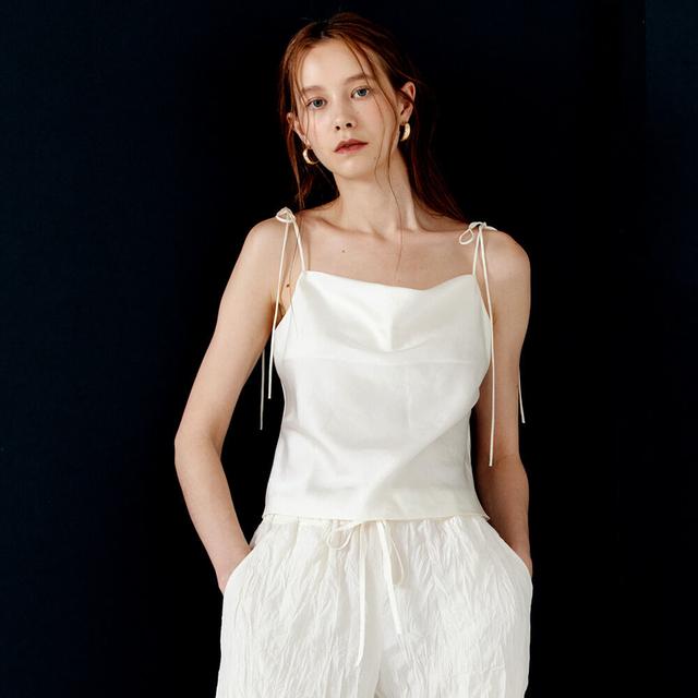 COWL NECK CAMI TOP-CREAM