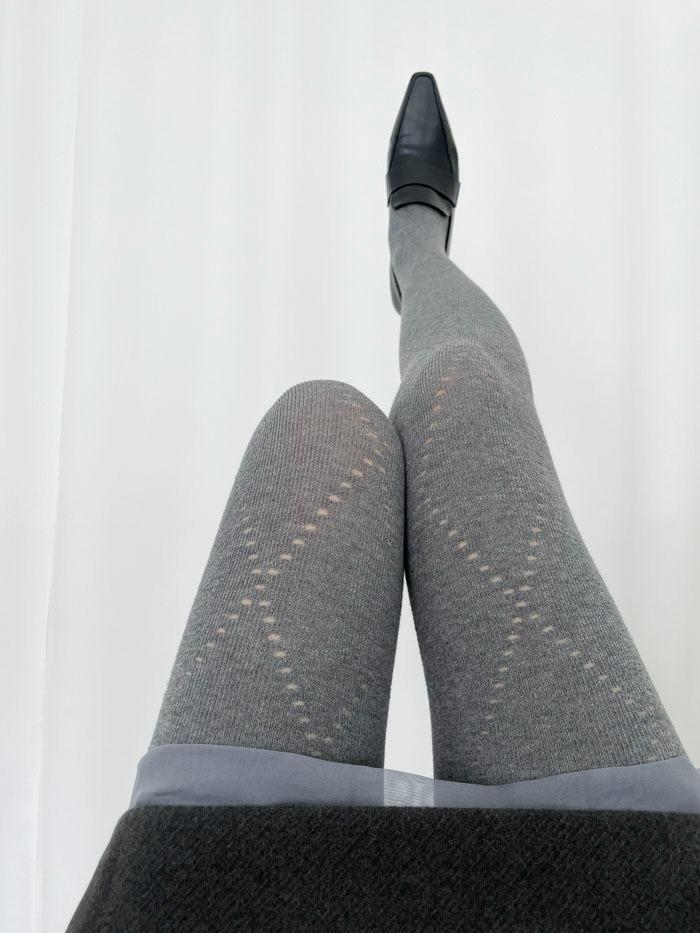 argylle knit stockings (2color)