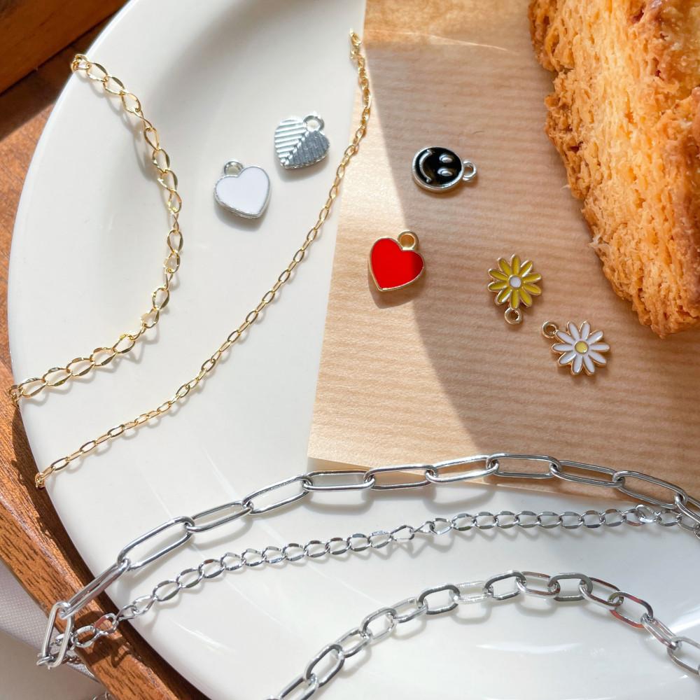 써지컬 스틸 체인 반지 팔찌 목걸이 마스크 스트랩 만들기 재료 펜던트 악세사리 부자재