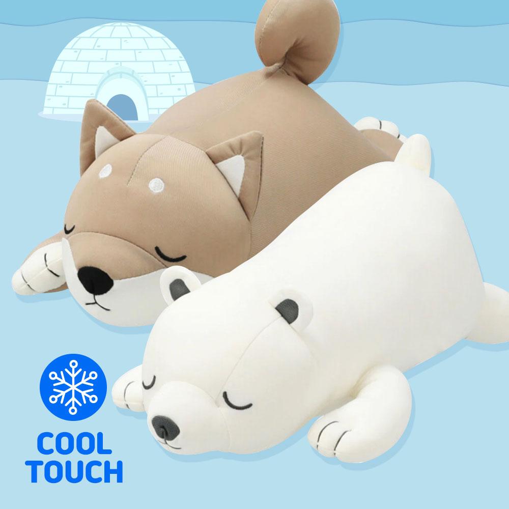 [단독] "쿨쿨잠" 북극곰&시바 쿨 냉감 필로우 2종택1