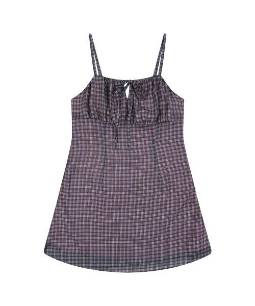 Slit ribbon one-piece_Pink