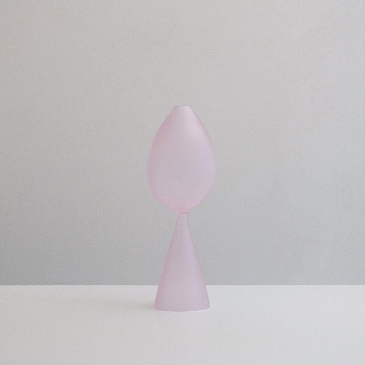 Bud Vase frosted pink