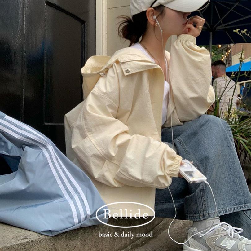 베이델리 [MADE/문의대란]리턴 오버핏 후드 야상 바람막이 자켓